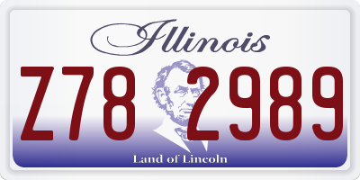 IL license plate Z782989