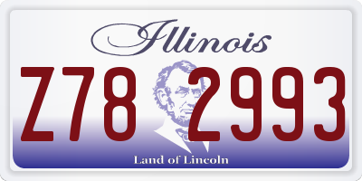 IL license plate Z782993