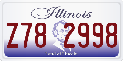 IL license plate Z782998
