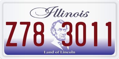 IL license plate Z783011