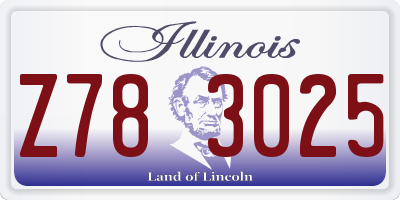 IL license plate Z783025