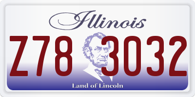 IL license plate Z783032