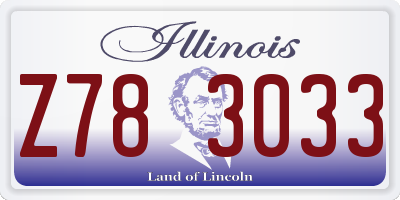 IL license plate Z783033