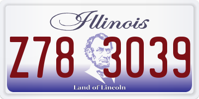 IL license plate Z783039