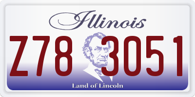 IL license plate Z783051