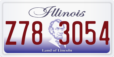 IL license plate Z783054