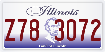 IL license plate Z783072