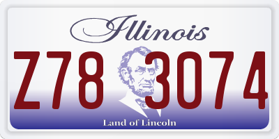 IL license plate Z783074