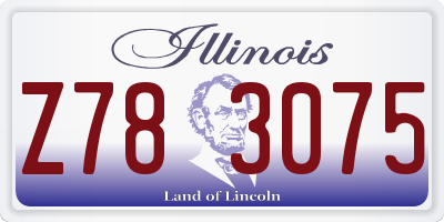 IL license plate Z783075