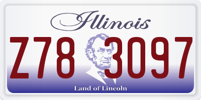 IL license plate Z783097