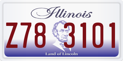 IL license plate Z783101