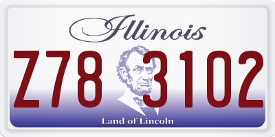 IL license plate Z783102