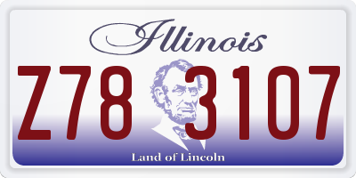 IL license plate Z783107