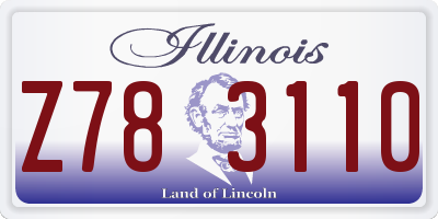 IL license plate Z783110