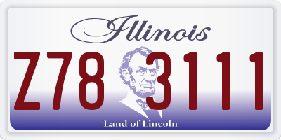 IL license plate Z783111