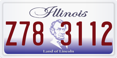 IL license plate Z783112