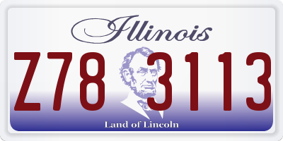IL license plate Z783113