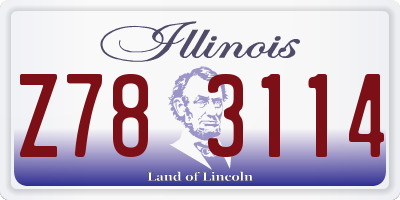 IL license plate Z783114