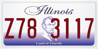 IL license plate Z783117