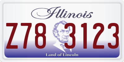 IL license plate Z783123