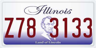 IL license plate Z783133