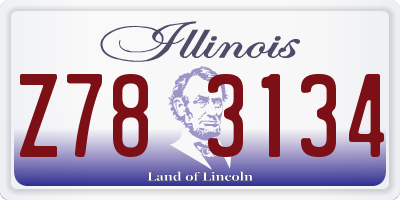 IL license plate Z783134