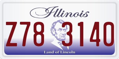 IL license plate Z783140