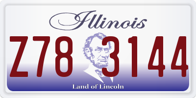 IL license plate Z783144