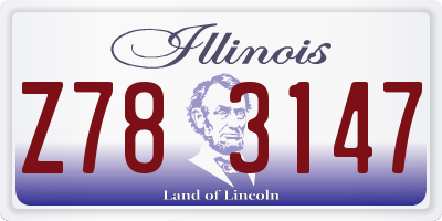 IL license plate Z783147