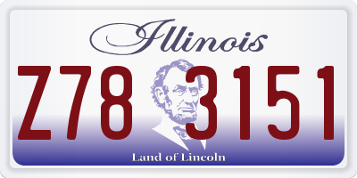 IL license plate Z783151