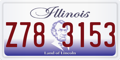 IL license plate Z783153