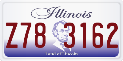 IL license plate Z783162