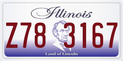 IL license plate Z783167
