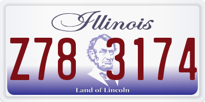 IL license plate Z783174