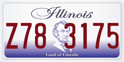 IL license plate Z783175