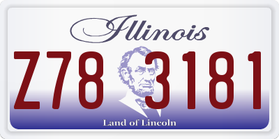 IL license plate Z783181