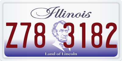 IL license plate Z783182