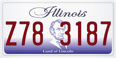 IL license plate Z783187