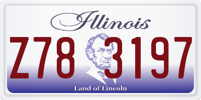 IL license plate Z783197