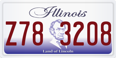 IL license plate Z783208