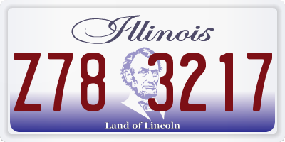 IL license plate Z783217