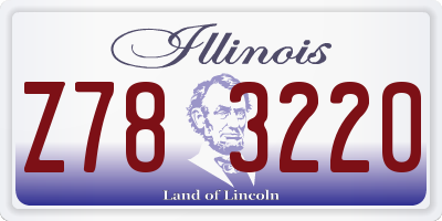 IL license plate Z783220