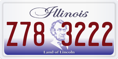 IL license plate Z783222