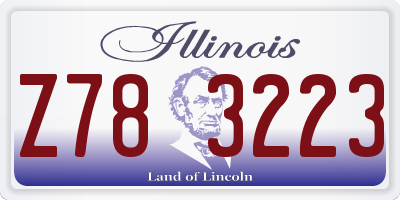 IL license plate Z783223