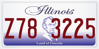 IL license plate Z783225