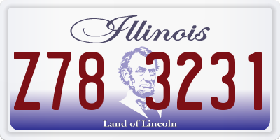 IL license plate Z783231