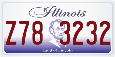 IL license plate Z783232