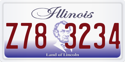 IL license plate Z783234