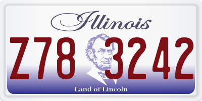 IL license plate Z783242
