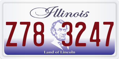 IL license plate Z783247